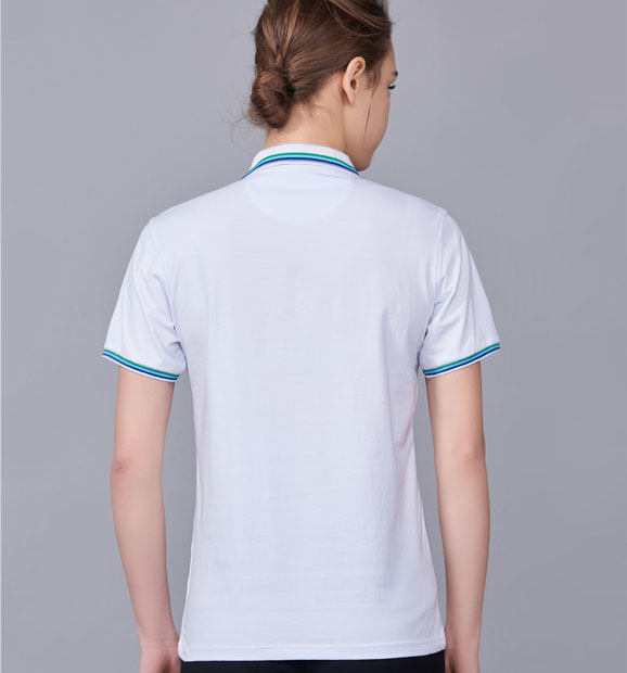 夏季白色男女同款冰瓷棉短袖翻領(lǐng)時(shí)尚T恤衫/polo衫-66531#